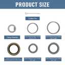 Trailer Hub Wheel Bearing Kit 25580 25520 14125A 14276 with Double Lip Grease Seals 10-36 22333TB for 5200-7000 LB Tandem Axles (Set of 4)
