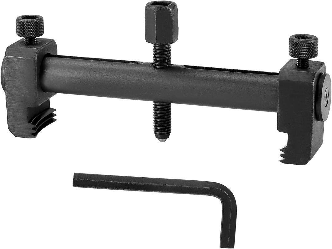 QWORK Universal Ribbed Drive Pulley Crankshaft Remover Tool Puller with Low Profile Arms for Restricted Engine Bays  6.3 Max Jaw Opening