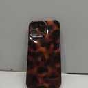 NITITOP Compatible with iPhone 16 Pro Max Case Cute Stylish Leopard Print Brown Amber Aesthetic Tortoise Design for Women Girls Men Soft TPU Shockproof Protective Cover - Brown