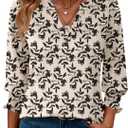 LOMON Women's 2026 Fashion Tops 3/4 Length Sleeve Business Casual Blouses Summer Tees Shirts S-4X (White)