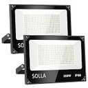 SOLLA 2 Pack 200W Led Flood Light, 20000lm 3000K Warm White Exterior Flood Lighting, Outdoor Indoor Flood Light Fixture Landscape Security Floodlight Spotlight for Yard, Garden, Garage, Rooftop