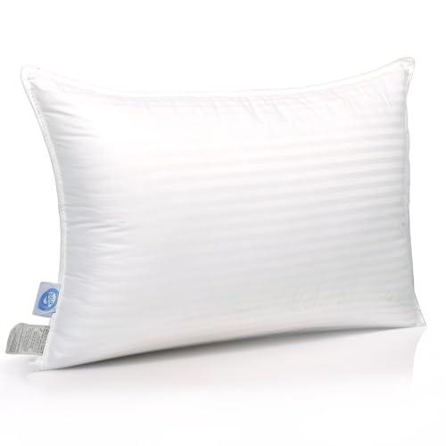 East Coast Bedding Cozy Dream Goose Feather and Down Pillows - RDS Certified, 100% Cotton Cover, Hotel Collection, Bed Sleeping, Medium Support Standard 26"L x 20"W