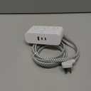 Flat Plug Power Strip 6 Ft, HANYCONY Ultra Thin Flat Extension Cord, 3 Outlets 3 USB Ports(2 USB C) Multi Plug Outlet Extender with No Surge Protector for Cruise Ship, Travel, Dorm Room Essentials (White)