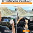 13.4Screen Dashboard Phone Holder Compatible with 2022-2026 Chevy Silverado&GMC Sierra Center Console Organizer Dash Phone Mount Dash Tray for Silverado Accessories(Silverao/Sierra 22-26)