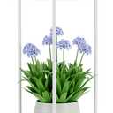 Plant Stand Indoor Outdoor - Metal Planter Holder Shelf Tall Tiered Flower Pot Display Organizer Rack for Garden, Patio, Living Room, Bathroom, Office (White)