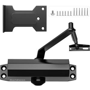 Soft Close Door Closer for Residential, LetBlack Finish, No Hold-Open Feature, Small Size (Perfect for Houses)