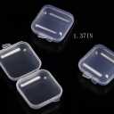 120Pcs Mini Jewelry Storage Containers,1.37 x 1.37 x 0.7 Inches, Clear Plastic Cases for Pearl Bracelets and Small Accessories (120)