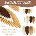 SUNBEAUTY Boho Paper Fans Party Decorations Paper Leaves for Decoration Natural Party Decorations Paper Fans Classroom Decoration Paper Fans Backdrop Decor Brown Birthday Decorations,Set of 9