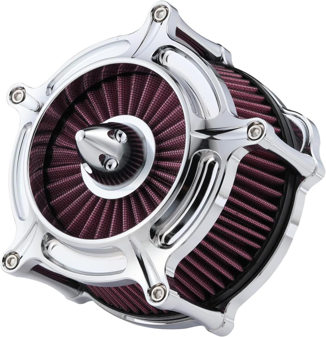 Motorcycle Air Filter for Harley Air Cleaner Davidson Air Intake Cleaners Harley Softail Touring Street Road King Glide Powersports Air Filters C-For Softail 93-15 Dyna Twin Cam 93-17 Touring 93-07Red