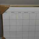 Magnetic Monthly Calendar Whiteboard, 30'' x 20'' Dry Erase Calendar for Wall Office School Home, Gold Wooden Frame