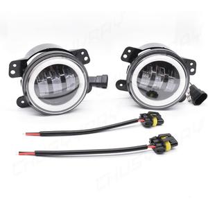 Fog Light Assembly for Off-road Compatible for 2007 2008 2009 2010 2011 2012 Ford Escape Fog Light, Front Bumper Light, Driving Offroad 4" Round Fog Lamps w/DRL & Amber Turn Signal Lights