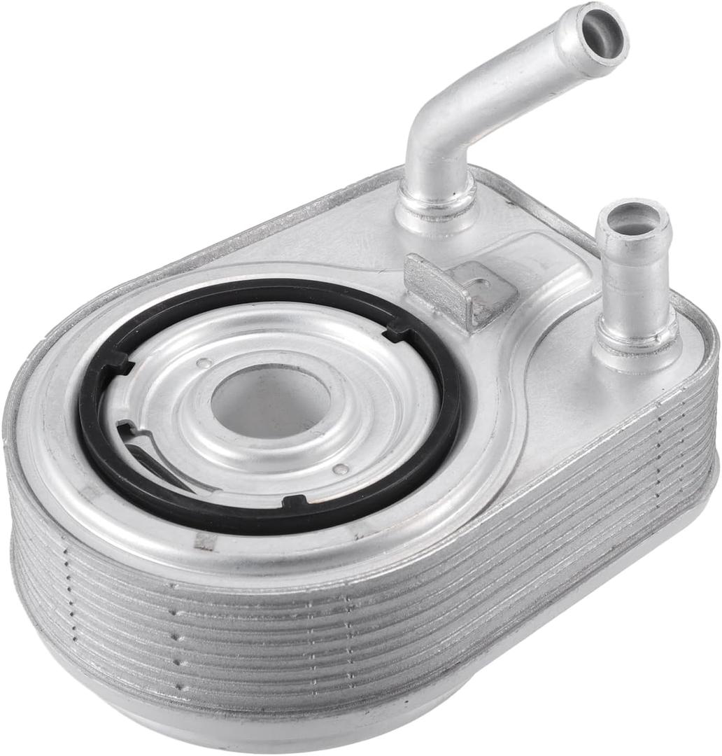 26410-2B740 Engine Oil Cooler for Hyundai Elantra 2017-2020 1.6L L4-Gas/Oil Cooler Assembly/Durable / 1 Pcs Silver Tone