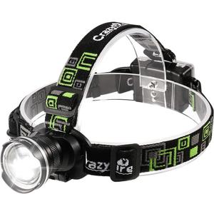 LED Headlamp, Super Bright Headlamp Headlight Flashlight, 3 Modes Zoomable Headlamps for Runing,Hiking,Camping,Fishing,Hunting(Black)