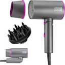 LEBENLANG Ionic Hair Dryer, 1875W - Foldable, Portable, Compact, Mini, Travel, Diffuser, Curly Hair