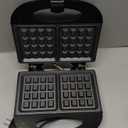 Elite Gourmet Maxi-Matic Electric Nonstick Belgian Waffle Iron Snack Maker Machine, Breakfast, Sandwiches, Compact & Portable, 2 Slice, Black