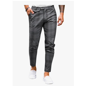 Mens Chinos Slim Fit Pants Flat Front Stretch Skinny Tapered Dress Pants Comfort Casual Solid Trousers Size L