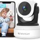 VSTARCAM Indoor Camera with Battery Powered, 2K with 360 Rotation, Human/Motion Detection with Auto Tracking, 2-Way Audio & DIY Voice, 2.4GHz WiFi Wireless, Cloud & SD Card Storage(up to 256GB)