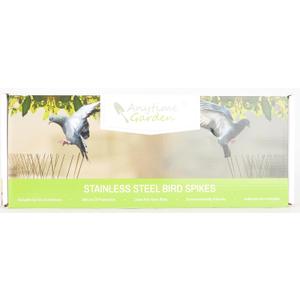 Bird Spikes - Pigeon Spikes - Bird Deterrent Spikes - Stainless Steel - Pigeon & Seagull Defense - Easy Setup - Keeps Birds Under Control - Covers 10 feet