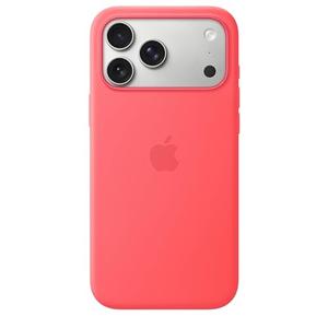 Apple iPhone 17 Pro Max Silicone Case with MagSafe and Camera Control: Lightweight Phone Case, Wireless Charging Compatible, Smooth Matte Finish; Bright Guava ​​​​​​​