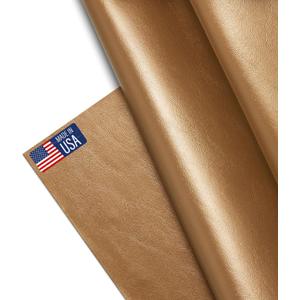 Marine Vinyl Fabric, Upholstery Faux Leather, Outdoor Boat Automotive, DIY and Crafting Pleather - Individual 1 Yard Cut 36"x54" (Gold)
