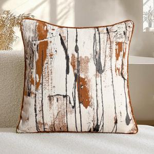 Throw Pillow Cover Decorative 18 X 18 Inches Pack of 1 Cozy, Decorative Square Pillow Cover Oil Painting Style Pillowcase for Living Room, Couch, Bedroom