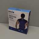 REVIX Large Ice Pack for Back and Shoulder Discomfort Relief, Reusable Gel Cold Pack for Full Back, Soft Plush Lining, Flexible and Long-Lasting, Navy
