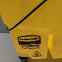 Rubbermaid Commercial Products WaveBrake 35 Qt. Side-Press Mop Bucket and Wringer Combo on Wheels Yellow for Professional/Industrial/Business Heavy-Duty Floor Cleaning/Mopping