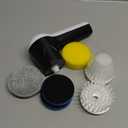 Electric Spin Scrubber, Cordless Shower Scrubber with Battery Level Display, 2 Speeds Electric Scrubber for Cleaning with 6 Replaceable Heads, Cleaning Brush for Bathroom/Sink/Window (White)