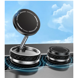 ibnsdoy Vacuum Magnetic Car Phone Holder: for Magsafe Magnetic Suction Cup Phone Mount Holder 360Â° Cell Phone Holder for Car/Gym/Mirror Compatible with iPhone 16/15/14/13/12 Pro Max (Black)