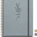 4 x Lined Spiral Journal Notebook for Women & Men,140 College-ruled Notebook for Work Writing taking Notes,A5-Dusty Blue