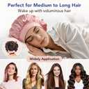 LitBear Heatless Curls Overnight, 2 Sizes of Soft Hair Rollers for Women with Bonnet to Sleep In, No Heat Hair Curlers Set with Scrunchies and Clips, for Long and Medium Hair (Pink)