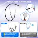 RioRand Doctor Costume for Kids With Stethoscope Lab Coat Career Day Costume Halloween Dress Up For Boys Girls (S-110/3-4Y)