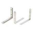 Aexit Stainless Shelf Brackets & Supports Steel L Shaped Angle Brackets Shelf Brackets Supports 4pcs