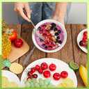 Tessco for you 32 oz 100 Pack Large Disposable Salad Bowls Deep Heavy Duty Paper Bowls Sugarcane Fiber Compostable Biodegradable Microwave Safe for Hot Cold Soup Ramen Popcorn Pasta (White Color)