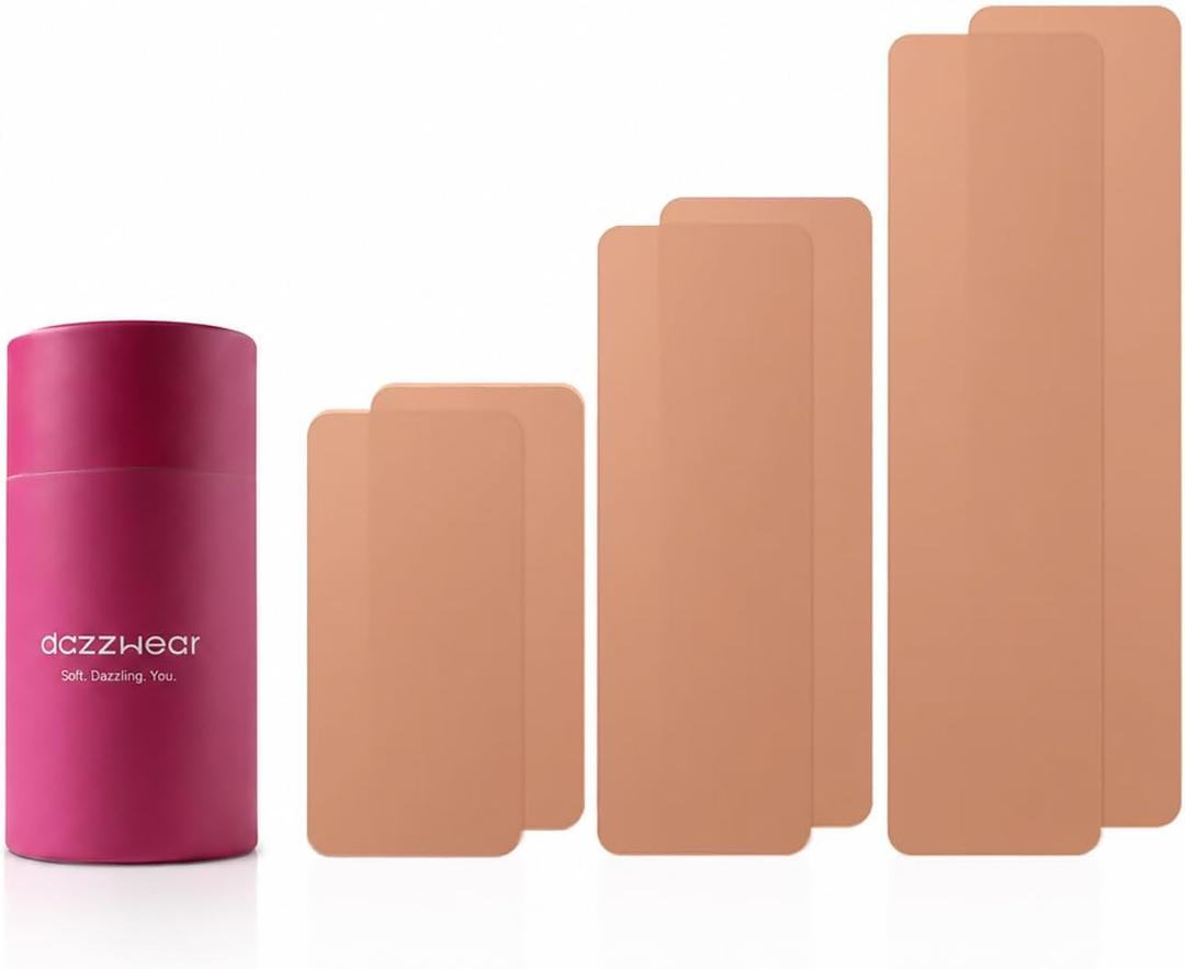 Reusable Pre-Cut Silicone Boob Tape, Ultra Thin Invisible Breast Lift Tape (Pink)