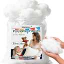 2lbs/32oz Polyfill Stuffing, Polyester Pillow Stuffing Machine Washable, Premium White Fiberfill Soft and Comfortable for Crochet Animals, Pet Beds, Cloud Ceiling Projects
