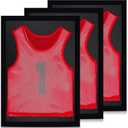 3 Pcs Jersey Display Case 30 x 20 Inch Shadow Box Large Jersey Frame for Wall Display Shirt Frame for Basketball Baseball Soccer Hockey Football Sports Uniform