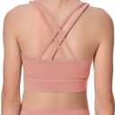 Girls Sports Bra Training Scoop Neck Cross Back Bras for Teens Kids Sports Comfort Girls Bra Tops