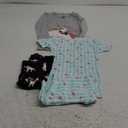 Simple Joys by Carter's girls 4-piece Snug Fit Cotton Pajama Set, 4T, Black Unicorn/Blue Tortoise/Grey Heather/Pink Polka Dot