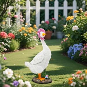 TUEVAK Goose Garden Statue for Outside: 12'' Funny Goose Yard Decorations for Outdoor Lawn Patio Porch Housewarming Birthday Gifts for Women (Goose)