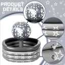 Bencailor Disco Ball Inflatable Cooler Inflatable Drink Cooler Disco Party Decoration PVC Blow up Ice Serving Buffet Bar for Summer Pool Party