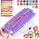 2 x TQRAZ Bracelet Making Kit,Friendship Bracelet Kit,Arts and Crafts for Kids Age 8-12,Bracelet Making Kit for Girls 8-12,Birthday Gifts Ideas for Girls 8 9 10 11 12 Years Old (Purple)