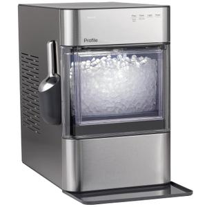 GE Profile Opal 2.0 Ultra Nugget Ice Maker with Scale Inhibiting Filter, Scoop Included, 38 lbs in 24 Hours, Pellet Ice Machine with WiFi & Smart Connected, Stainless Steel