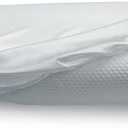 Silk Pillow Cases 100% Mulberry Silk – Soft, Breathable & Washable, Stretchable Design, Odor-Resistant, Gentle on Sensitive Skin, Comfortable Year-Round, Great for Travel & Home White