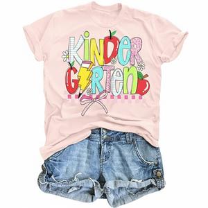 Teacher Shirts for Women: Kindergarten Preschool Teacher Pencil T-Shirt Funny Teacher Graphic Tees Back to School Tshirt Size XL