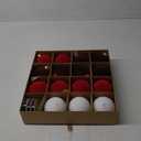 15 Pcs Velvet Christmas Ball Ornaments 3.15 Inch Flocked Christmas Tree Ornaments with 10 Yards Velvet Ribbon Burgundy Red White Shatterproof Xmas Baubles for Tree Holiday Decor