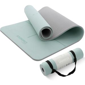 UMINEUX Yoga Mat Extra Thick 1/3'' & 2/5" Non Slip Yoga Mats for Women Eco Friendly TPE Fitness Exercise Mat with Carrying Sling & Storage Bag