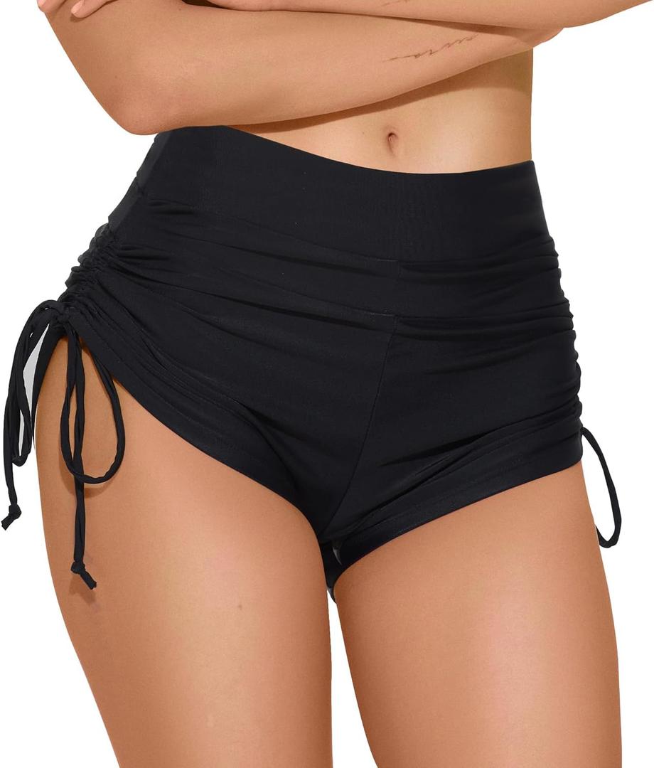 Period Swimwear for Teens, Menstrual Leakproof Bikini Bottoms, Drawstring Bathing Suit Bottoms for Girls, M