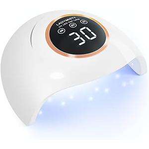 LadyMisty 72W UV LED Nail Lamp Light Dryer for Nails Gel Polish with 18 Beads 3 Timer Setting & LCD Touch Display Screen, Auto Sensor, Professional Nails, White