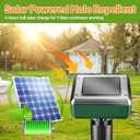 8 Pc Mole Repellent Solar Powered Sonic Mole Deterrent Spikes, Snake Gopher Vole Repellent for Lawn Garden & Yard Gopher Deterrent, Groundhog Repeller
